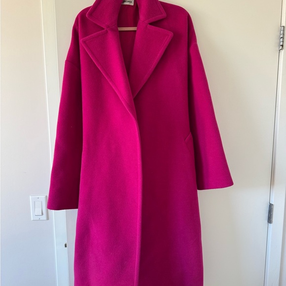 Balenciaga Fuchsia Trench Coat - Picture 1 of 8